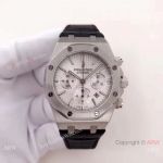 Swiss 7750 Audemars Piguet Royal Oak SS White Chronograph Watch